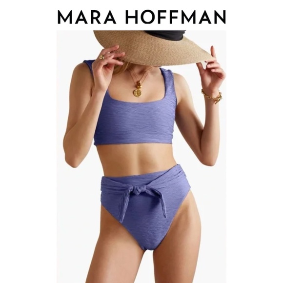 Mara Hoffman Goldie High-Waist Bikini Bottoms - Picture 1 of 7